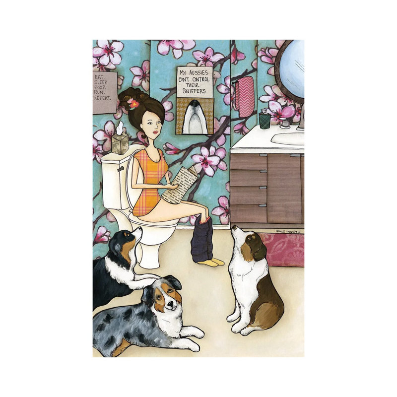 Aussie Sniffers by Jamie Morath - Wrapped Canvas Gallery-Wrapped Canvas Giclée, Wrapped Canvas
