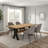 Hanoi Dining Table, 90 Inch Reclaimed White Pine Wood, Cross Base