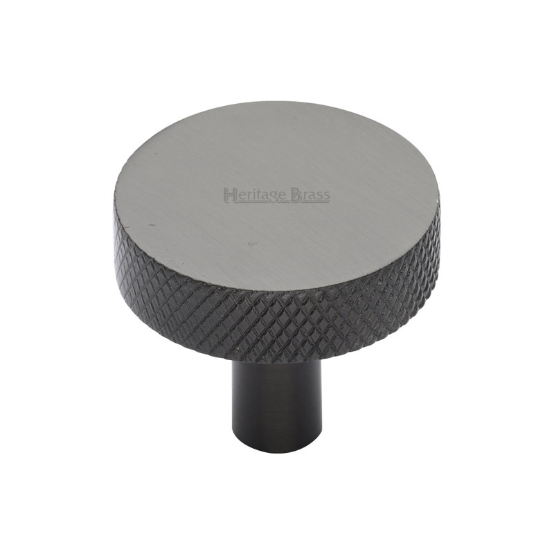 Heritage Brass Signac Heritage Cabinet Knob Knurled Disc Design, 2.9cm H x 3.2cm W x 3.2cm D, Matt Bronze
