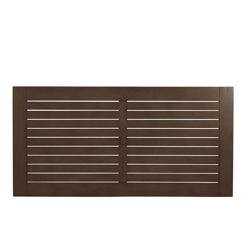 Club Aluminum Outdoor Dining Table, Oak