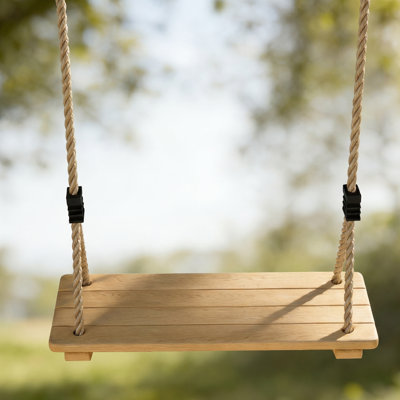 HOMCOM Wood@@Rope Swing Seat
