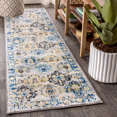 Tapis bleu / multicolore Latrell