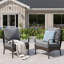 Chaises longues de patio avec coussins (ensemble de 2)-103555040