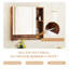 Armoire de rangement murale avec miroir, porte-serviettes et charnières silencieuses - installation facile -, idéale pour les petites salles de bain