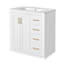 Meuble-lavabo autoportant de 30 po avec lavabo en céramique
