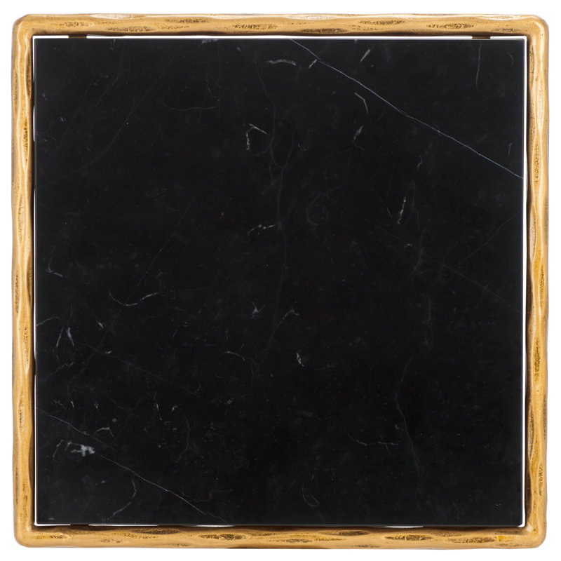 Table de bout Evelynn, Noir, Laiton