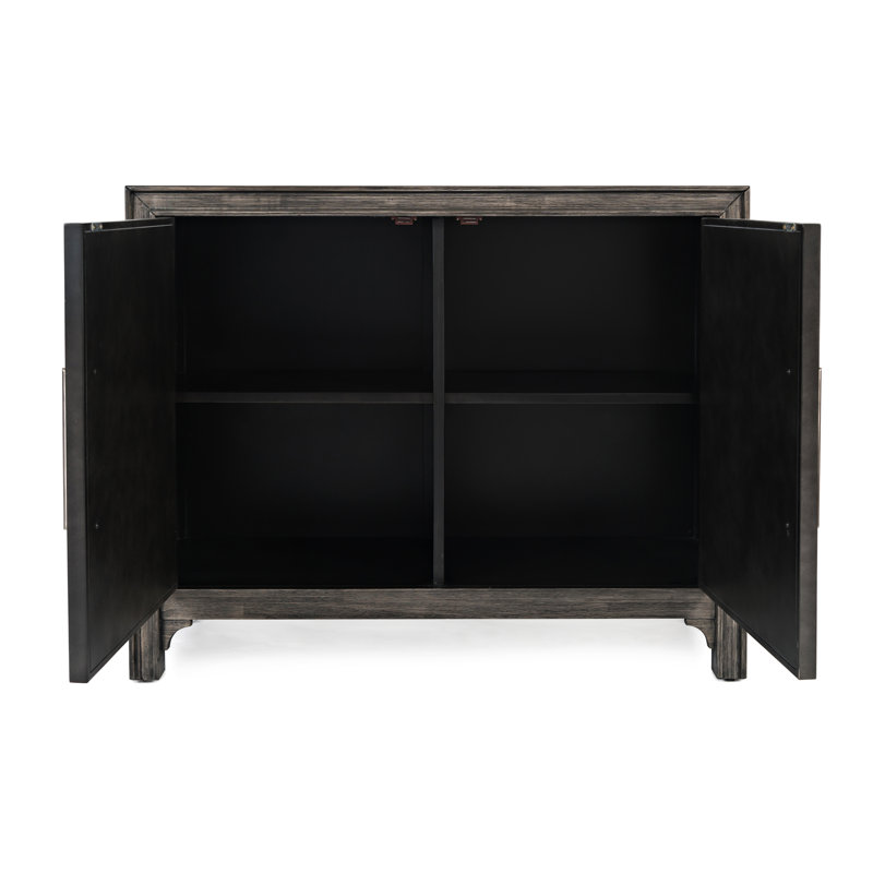 Itsham Accent Cabinet, Platinum Gray, Chrome