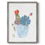 «Cactus and Succulent Blooms I», reproduction encadrée - bois massif 45442-1800688682