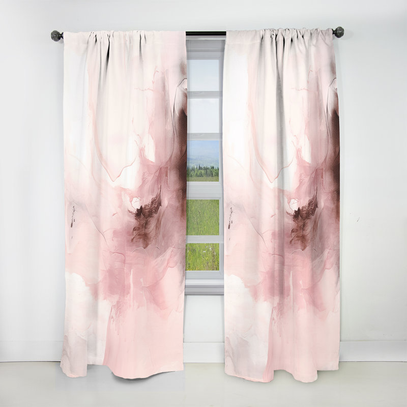Huddleson - Abstract Blackout Curtain - 1 Panel, 52" W x 84" L