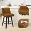 Tabouret de comptoir pivotant en bois massif Makiba de 26 po (ensemble de 1/2/4)-97710053-98270661