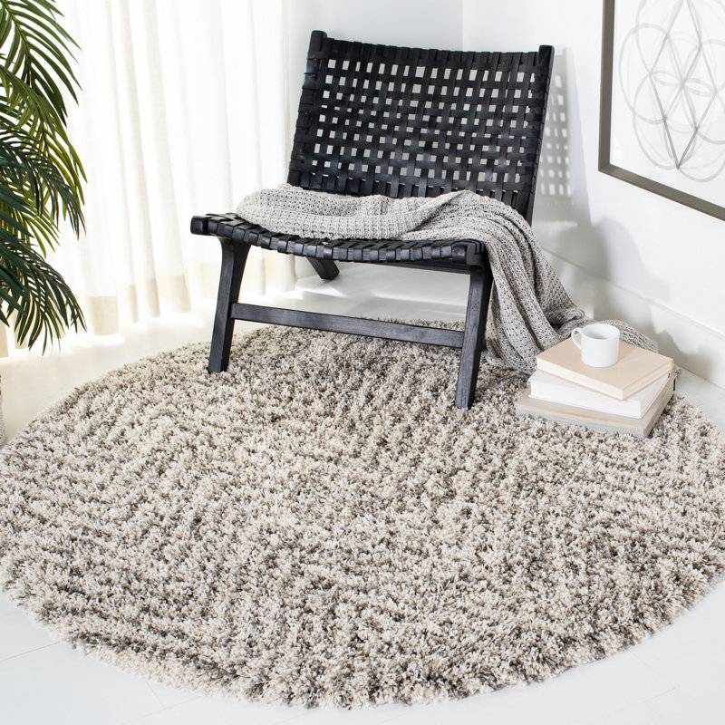 Tapis ivoire / gris Adessa, Rond 5 pi