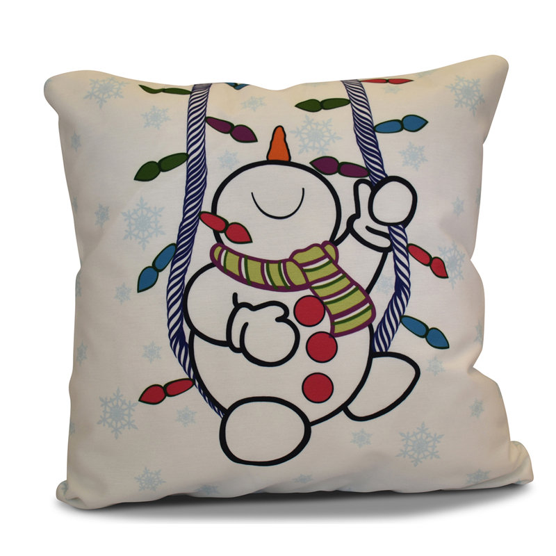 Coussin décoratif d’extérieur winter fantaisie, 18 po x 18 po, Multi