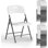 Chaises pliantes, capacité de 600 lb, chaises pliantes robustes en plastique empilables pour l'intérieur et l'extérieur (blanc, paquet de 10)