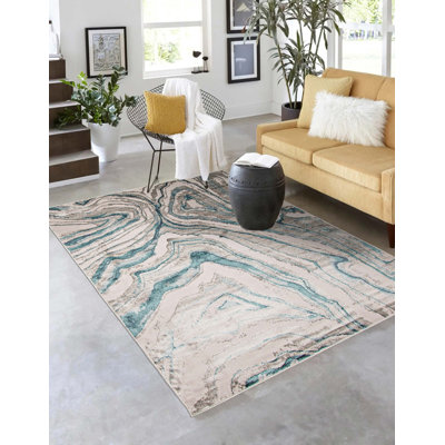 Zhara Teal Rug 5'0" x 8'0"
