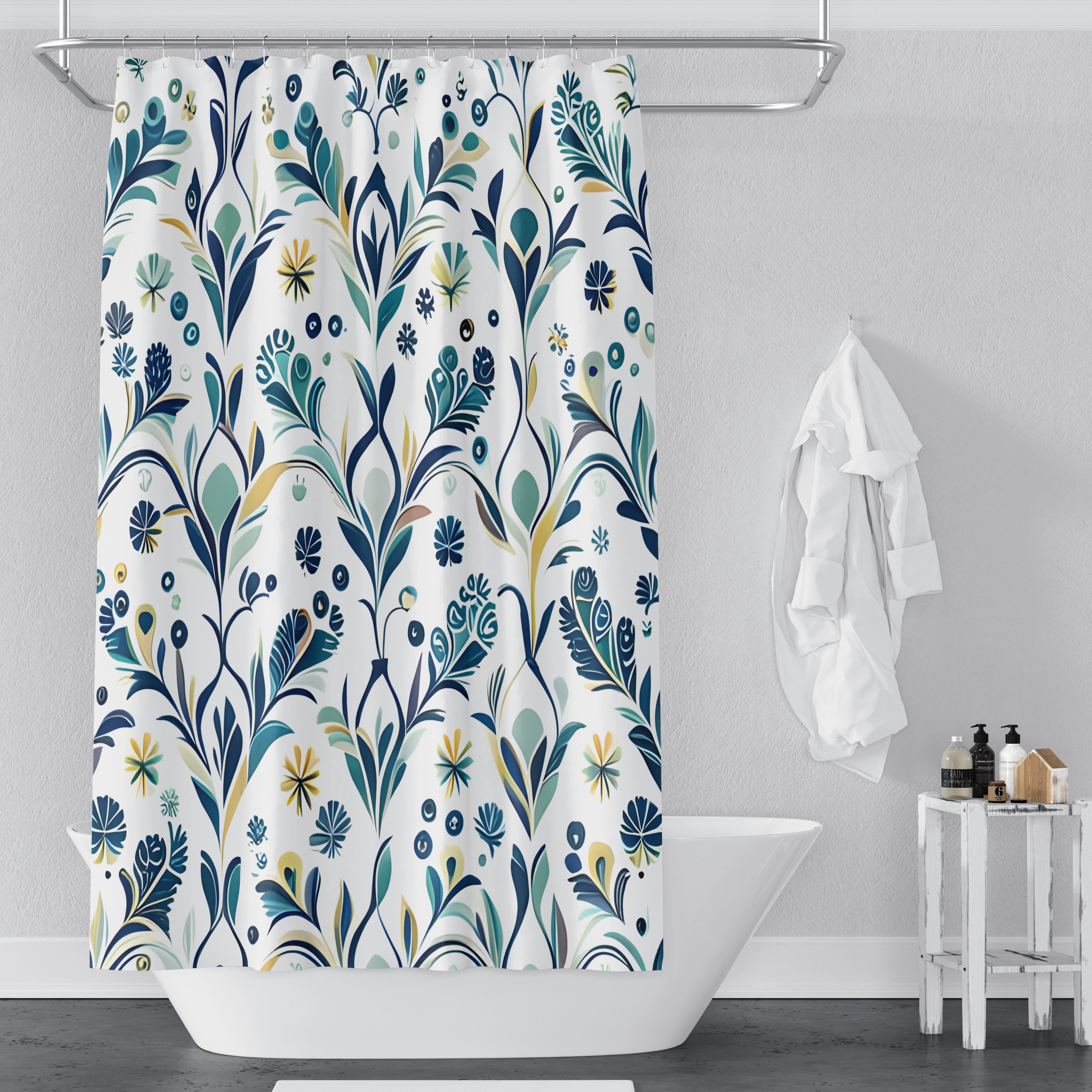 Bless international Coopersville Floral Shower Curtain