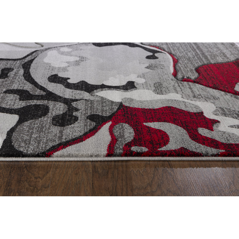 Amily Abstract Indoor Rug, Rectangle 3' x 5'