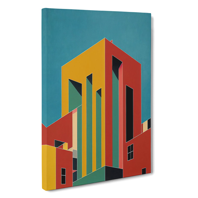 Bold Architecture No.3 Abstract - Wall Art, Wrapped Canvas, 60cm H x 40cm W x 3cm D, No Matte