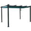 Pergola d'extérieur en aluminium avec toile d'ombrage rétractable bleue 10 pi x 13 pi Morgan Kozyard