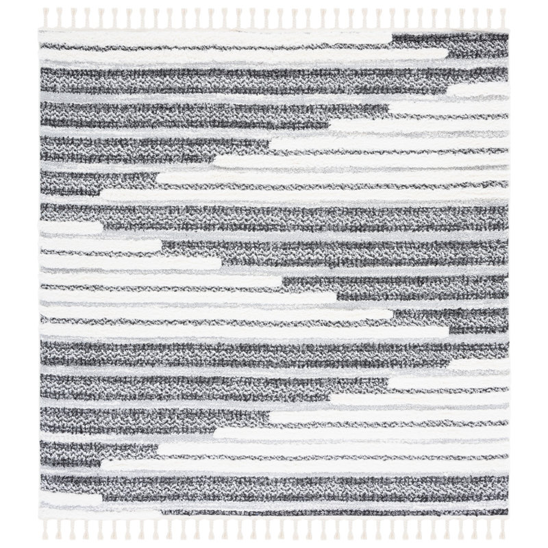 Tapis à rayures Wiegand, Carré 6 pi 7 po