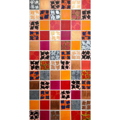 Orange Patchwork Painting Painting