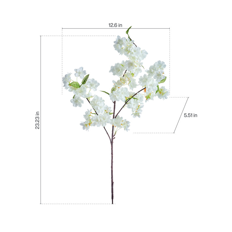 Tige de cerisier artificiel Elements, 25 po