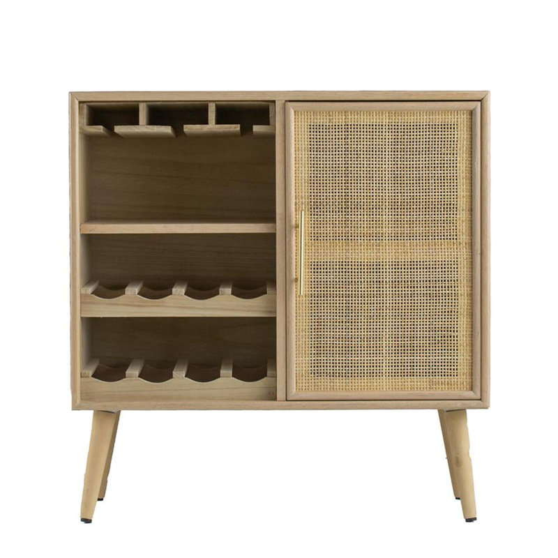 Whittington 29.5'' Bar Cabinet, Natural Brown