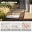 5pcs Rattan Metal Patio Dining Set With Umbrella Hole, Zippered Cushions-459965313-459965319-459965312