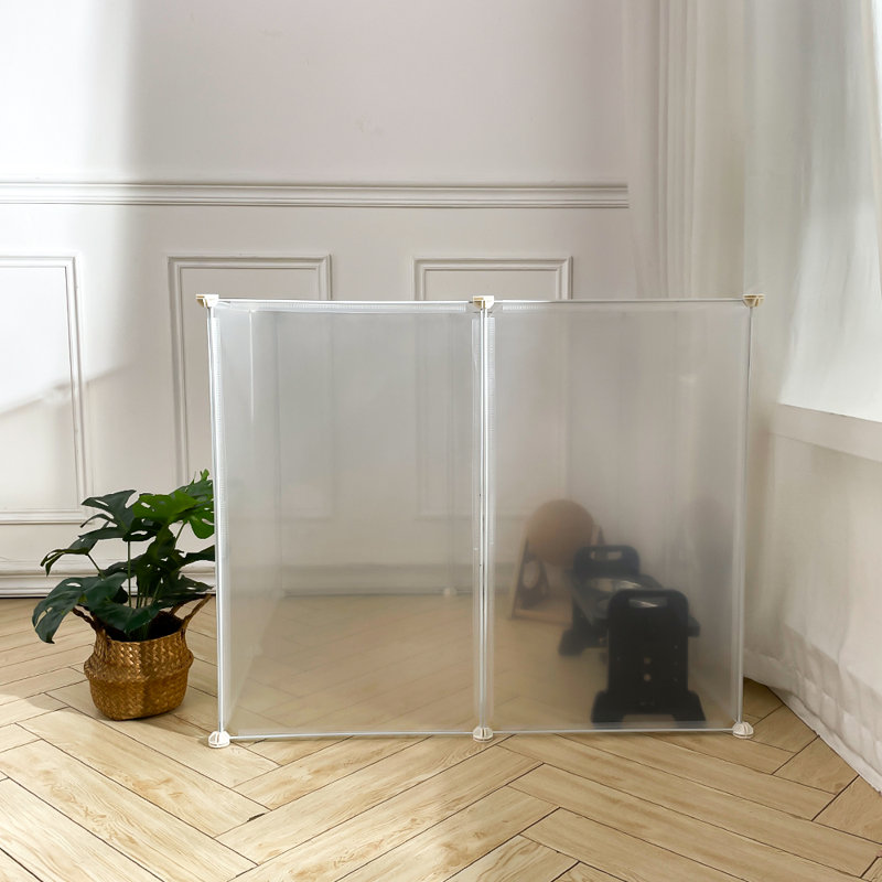 Plastic / Acrylic Collapsible Pet Crate, 75cm H x 90cm W x 90cm D