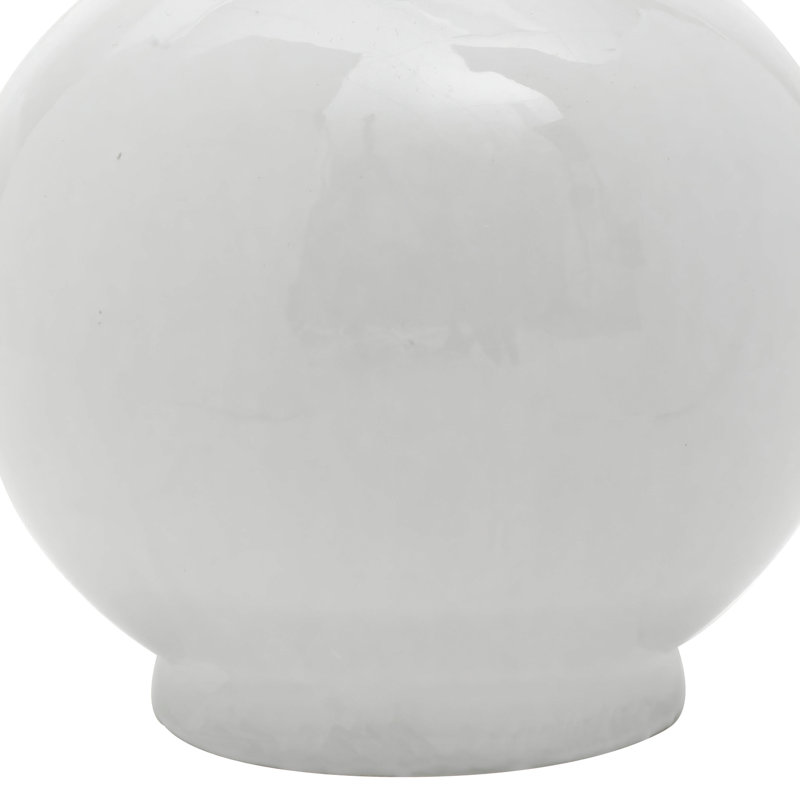 12" Antique White Porcelain Vase