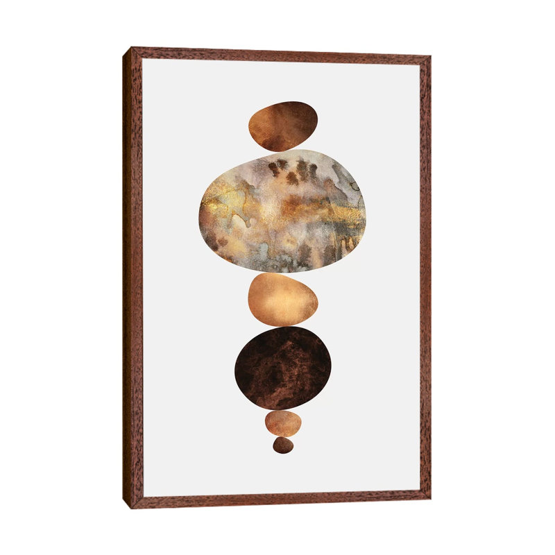 Balance II - Floater Frame Print on Canvas, 152.5 cm H x 101.5 cm W, Brown Framed