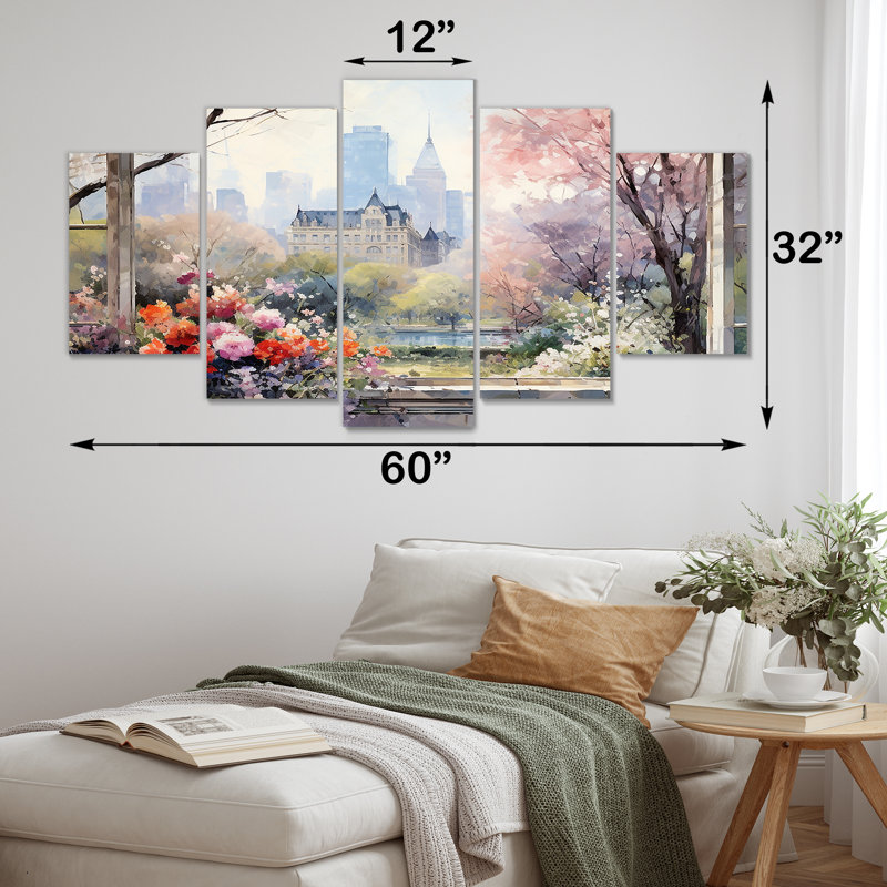 New York, Central Park Window Views II - ensemble d'art mural multi-panneaux New York City