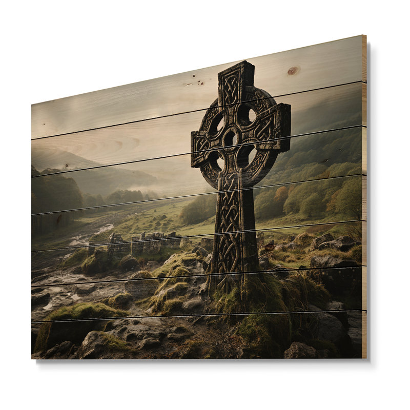 Irlande Celtic Harmony - impression sans cadre sur bois, H 30 po x l 40 po x P 0,78 po
