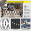 Barrière de barricade extensible 10 pi, barrière de sécurité pliante en métal avec 4 roues, clôture de circulation rétractable pour usage industriel ou résidentiel (10 pi)