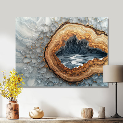 Hiver, forêt, chemin de la rivière Crystal III - forêt, art mural