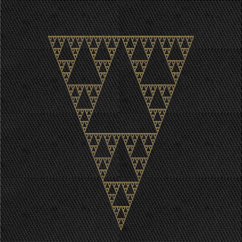 Tapis décoratif noir Pouliot, Carré 5 pi