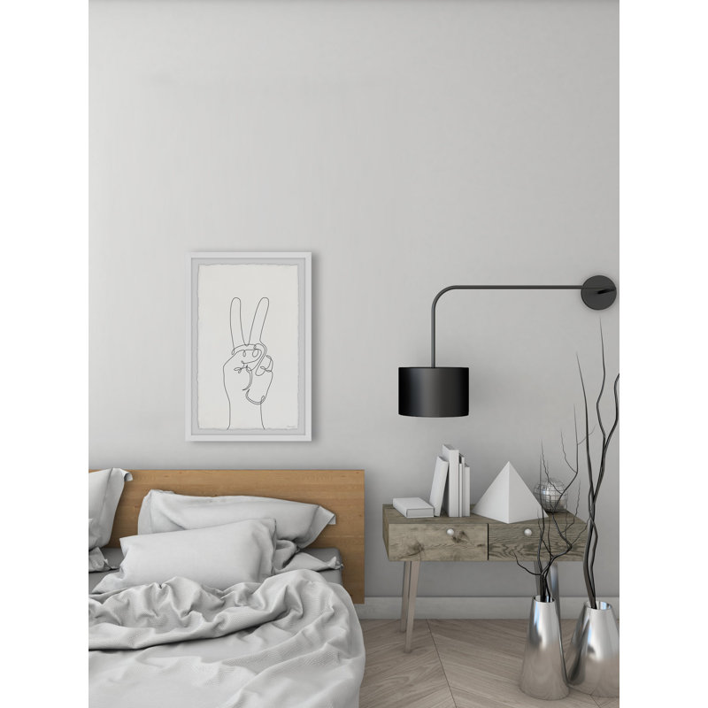 The V Sign 1 Piece Single Picture Frame Wall Art, 30cm H x 20cm W x 3.81cm D