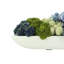 Orchids and Assorted Sedum in Fiberstone Planter
