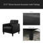 Fauteuil d'appoint en velours capitonné-504606401
