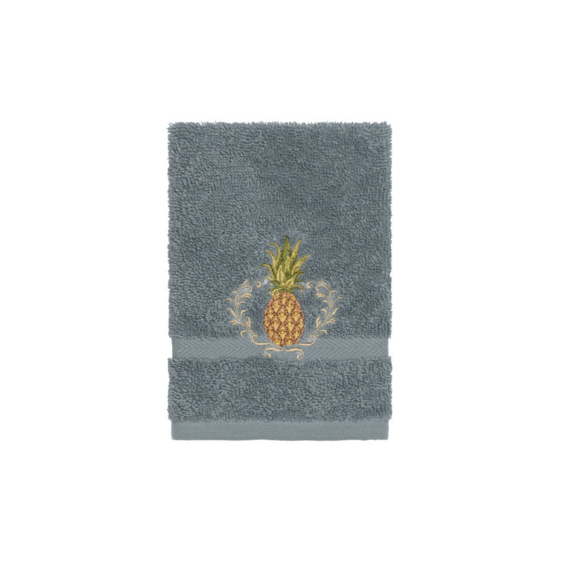 Welcome Turkish Cotton Midweight Bath Towel, Teal, Washcloth - 1 Pack