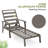 Aliriza Outdoor Metal Chaise Lounge Set with Table , Cushion Included