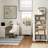 60W L Shaped Desk with Storage in Antique White-880839000