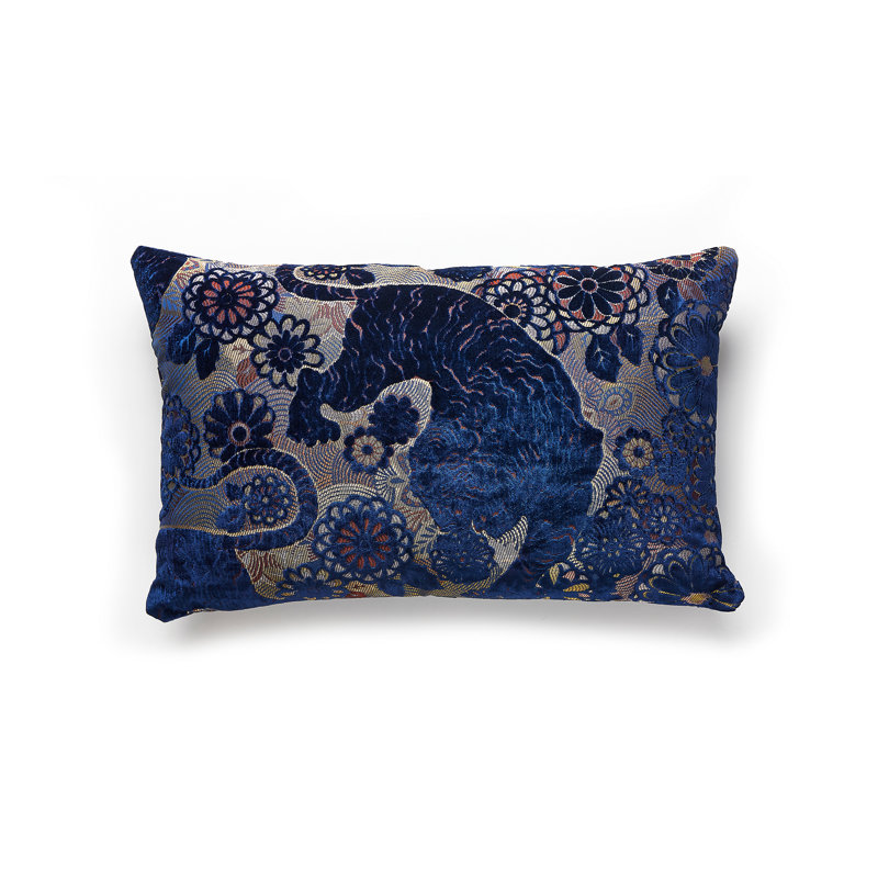 Tundra Lumbar Pillow Cover & Insert, Sapphire Flame
