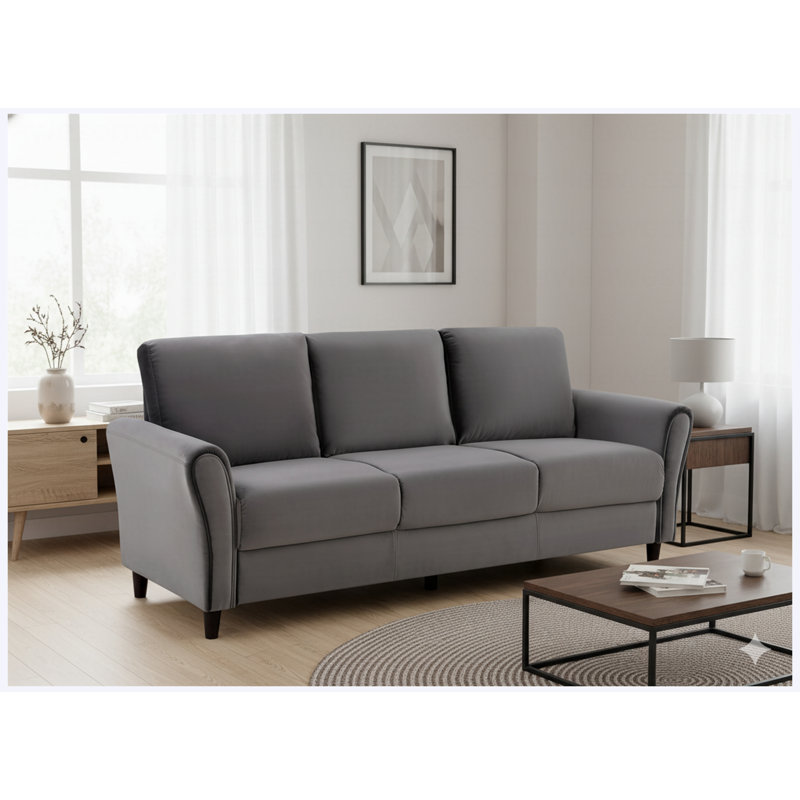 Canapé 3 places Patricia, Polyester gris