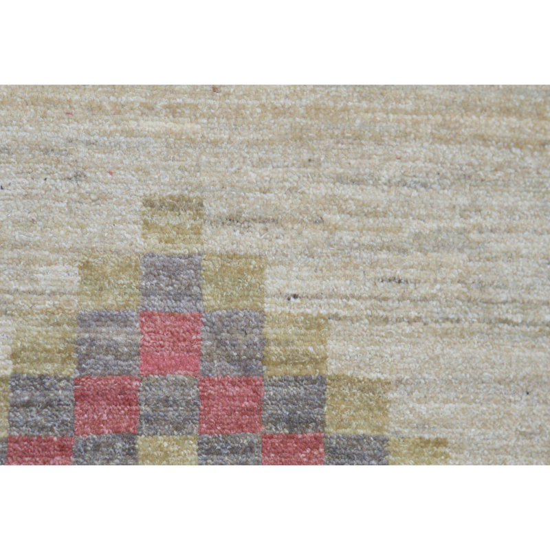Chevron Area Rug in Beige/Rust