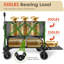 Wagon pliable robuste pour l'extérieur avec roulettes - grande capacité pour le camping, la plage et le jardin-114773750
