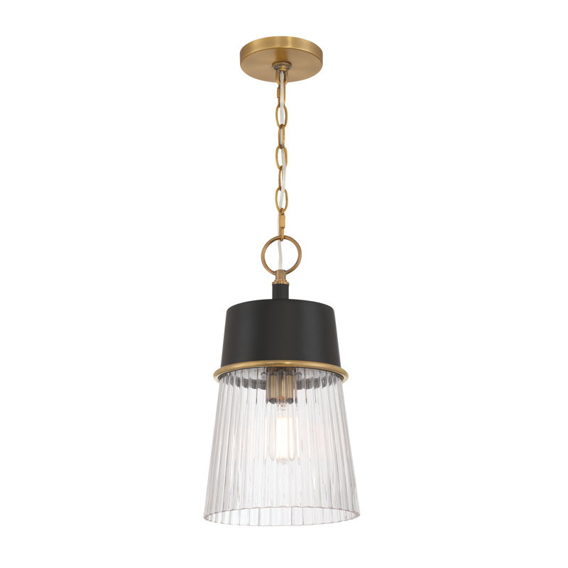 1 LIGHT PENDANT, 16.5" H X 9" W