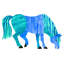 Blue Horse by Eric Carle - Painting on Canvas-2084139460