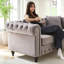 Ensemble de 5 sièges gris avec velours doux et sièges à ressorts, structure en pin massif, 4 coussins confortables