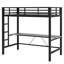 Base de lit mezzanine en métal avec lumière DEL, station de charge USB et bureau Gaming-112683467-112683468