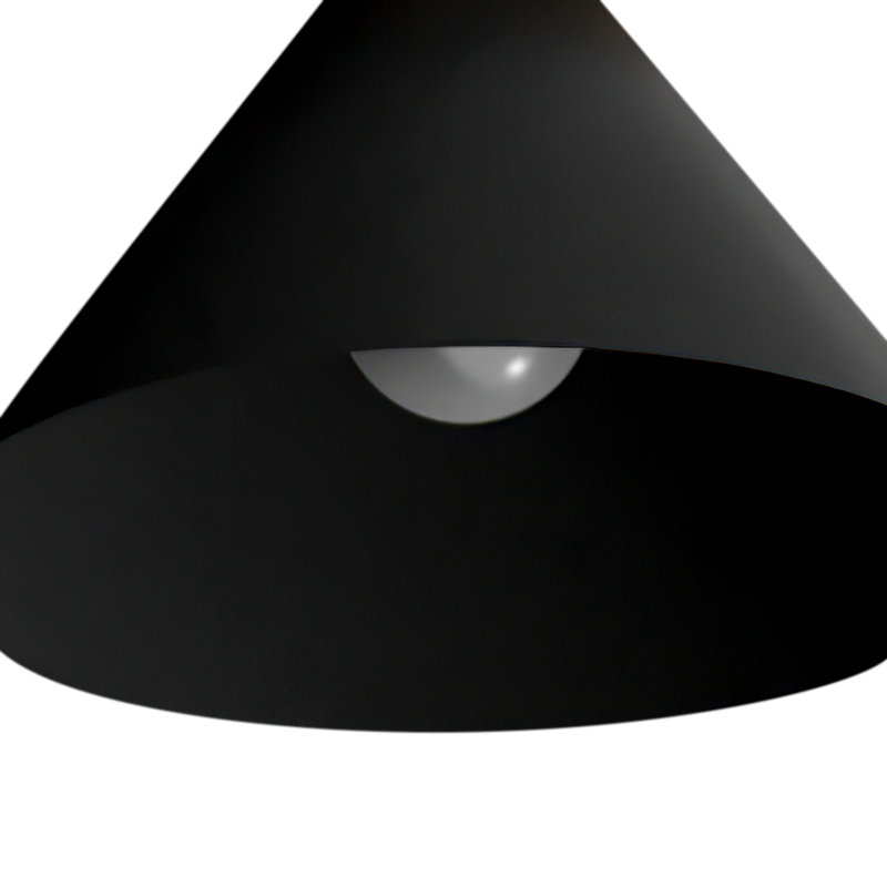 Jacoline 1-Light Dimmable Iron Armed Sconce, Black